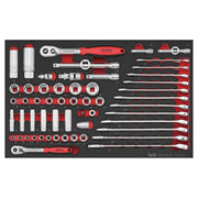 Teng Tools Spanner & Socket Set FOAM3 57 Pieces Teng Tools - Dynamic Drive