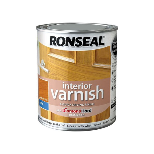 Ronseal Interior Varnish Quick Dry Satin Antique Pine 750ml Ronseal - Dynamic Drive