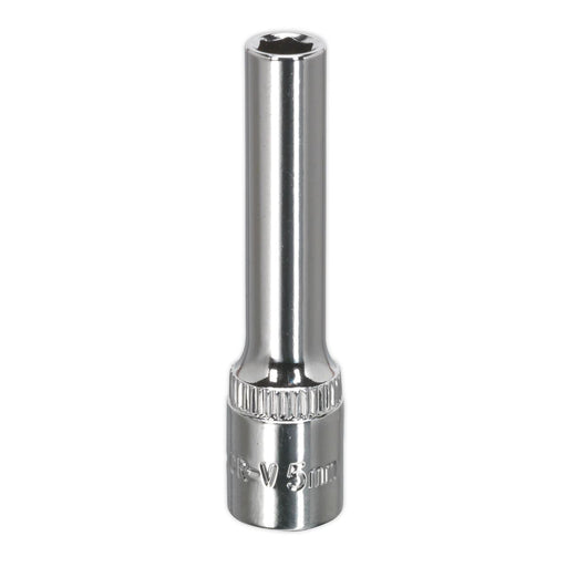 Sealey WallDrive Socket 5mm Deep 1/4"Sq Drive Fully Polished SP1405D Sealey - Dynamic Drive