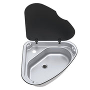 Thetford Series 33 Triangular Sink with Glass Lid, Left Hand, 480mm Thetford - Dynamic Drive