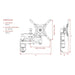 Maxview Cantilever 3 Arm Wallmount Dual Lock 13" - 40" M7441 Maxview - Dynamic Drive