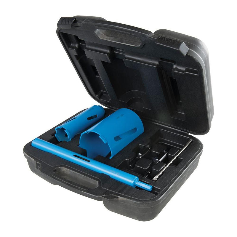 Silverline Diamond Core Drill Kit 3-Core 7pce 28, 52 & 107mm Silverline - Dynamic Drive