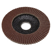 Sealey 115mm Aluminium Oxide Flap Discs 80Grit 22mm Bore - Pack of 10 FD11580E10 Sealey - Dynamic Drive