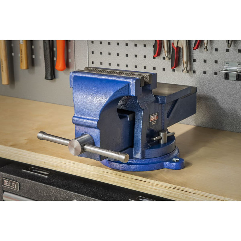 Sealey Heavy-Duty Professional Vice with Swivel Base 200mm CVXTB200COMBO Sealey - Dynamic Drive