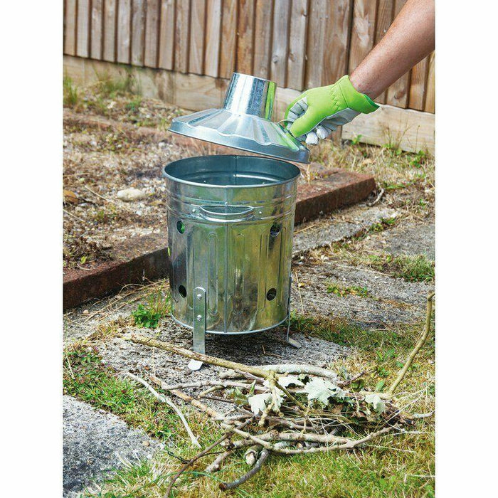 Draper Traditional Style Galvanised Mini Incinerator - 15 Litre Draper  - Dynamic Drive