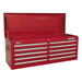 Sealey Topchest 10 Drawer with Ball-Bearing Slides Red AP5210T Sealey - Dynamic Drive