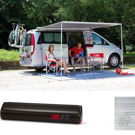 Fiamma Deep Black F35 Pro 270 Royal Grey Fabric Fiamma - Dynamic Drive