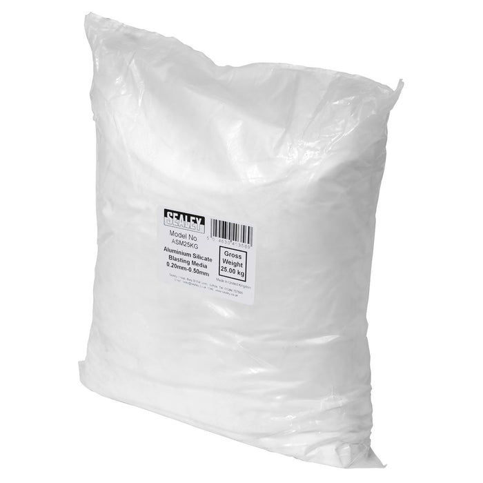 Sealey Aluminium Silicate Blasting Media 0.20-0.50mm ASM25KG Sealey - Dynamic Drive