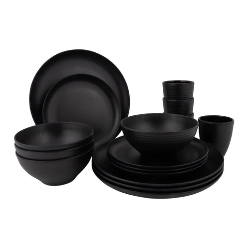 Bo-Camp Industrial Collection Tableware Orville 16 Pieces Black Bo-Camp - Dynamic Drive