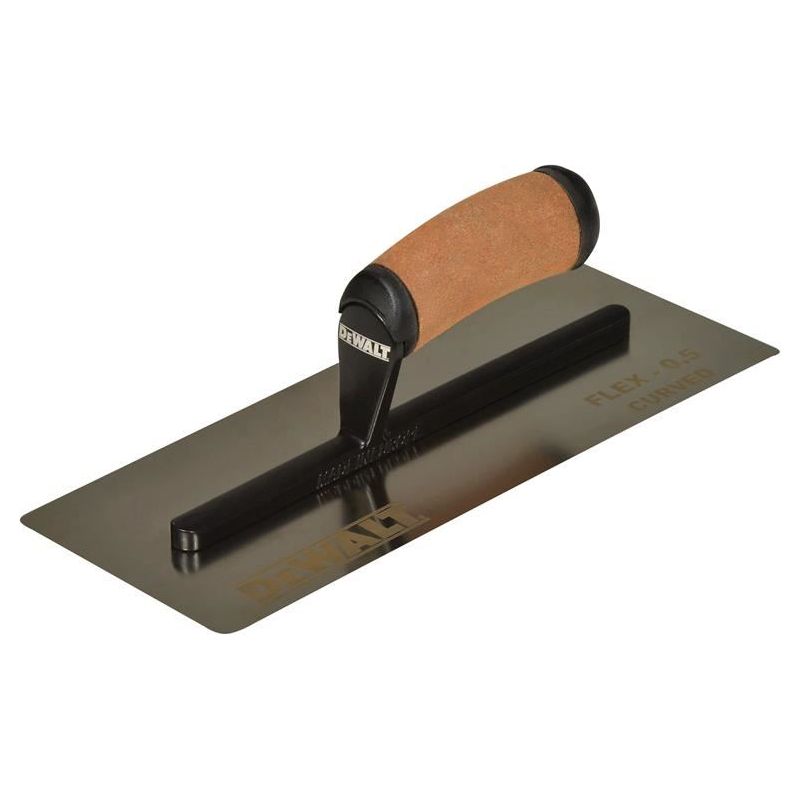 Dewalt Drywall 0.5mm FLEX Stainless Steel Curved Trowel, Leather Handle 12in DEWALT Drywall - Dynamic Drive