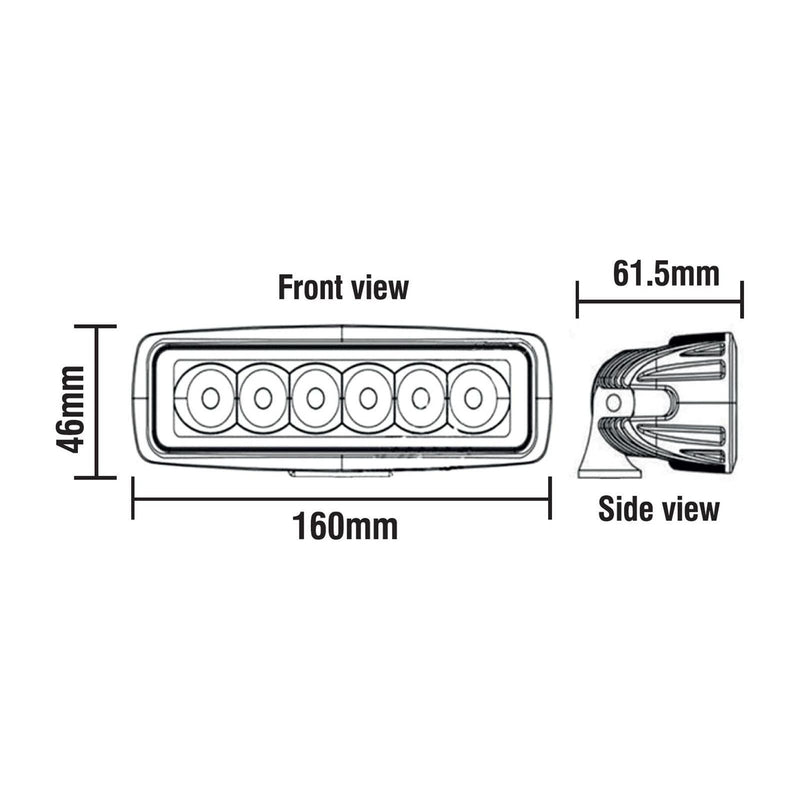 Maypole 5069 10-30v 6x3W SLIMLINE FLOOD LED Spot LAMP Floodlight Waterproof Maypole - Dynamic Drive