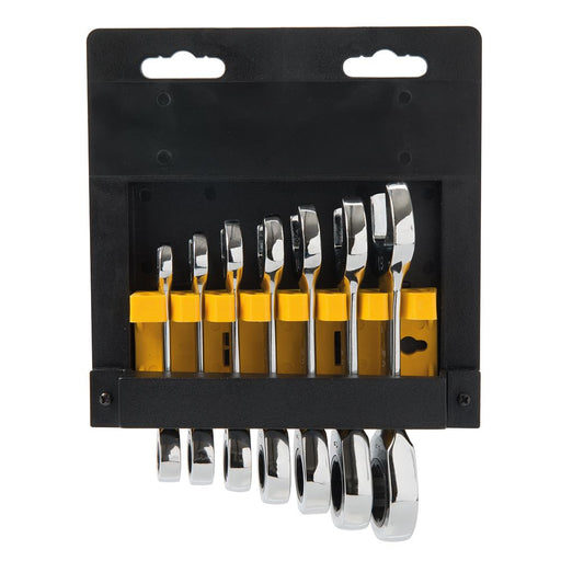 Silverline Stubby Ratchet Spanner Set 7pce 8 - 19mm Silverline - Dynamic Drive