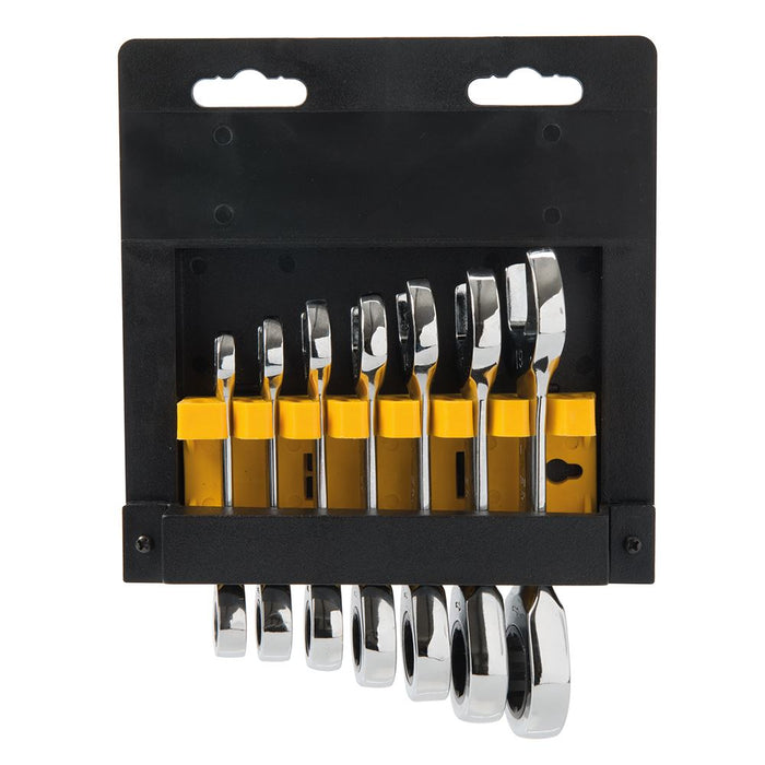 Silverline Stubby Ratchet Spanner Set 7pce 8 - 19mm Silverline - Dynamic Drive