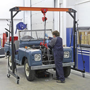 Sealey Portable Lifting Gantry Crane Adjustable 1 Tonne SG1000 Sealey - Dynamic Drive