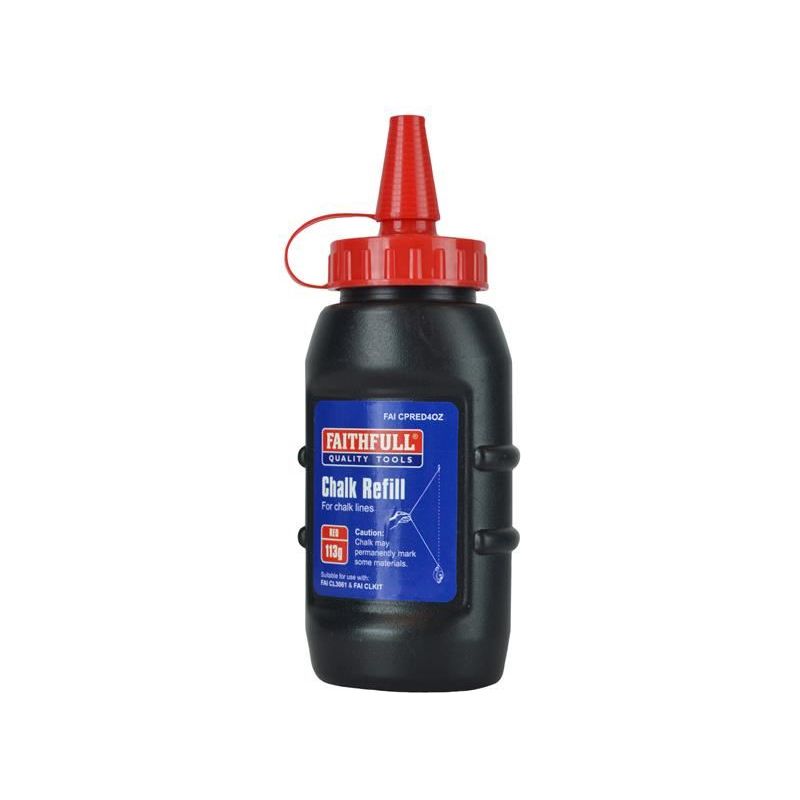 Faithfull Chalk Powder Red 113g Faithfull - Dynamic Drive