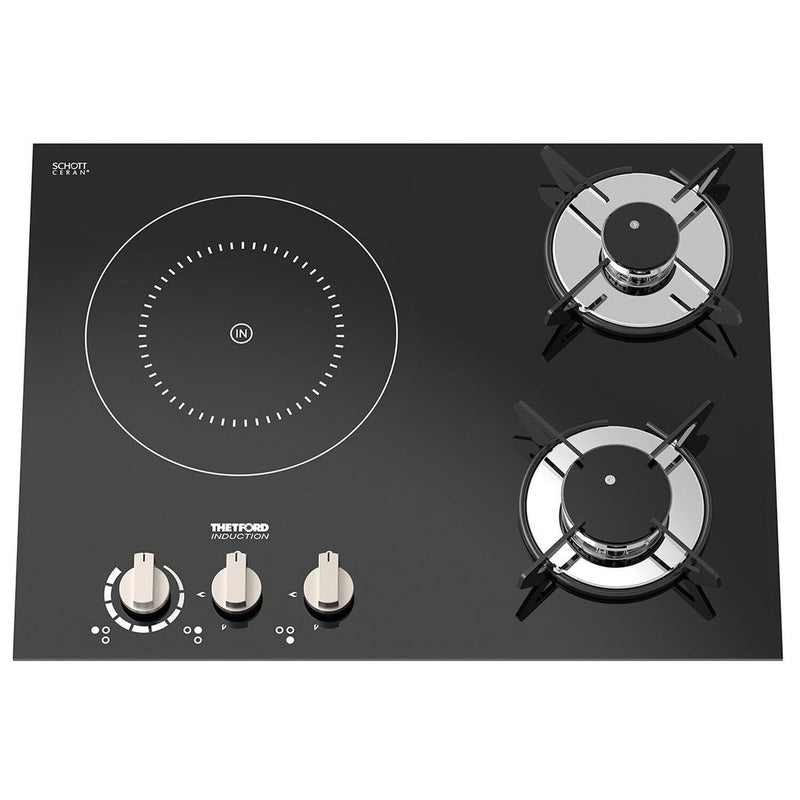 Thetford TOPLINE 981 Hybrid Hob 2x Gas and 1x Induction SHB98199-SP Thetford - Dynamic Drive