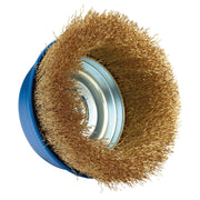 Draper Brassed Steel Crimped Wire Cup Brush, 125mm, M14 41446 Draper - Dynamic Drive