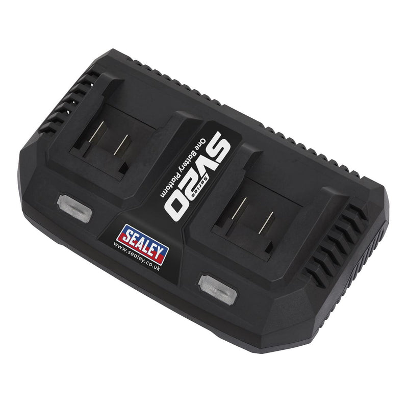 Sealey Dual Battery Charger 20V SV20 Series Lithium-ion CP20VMC2 Sealey - Dynamic Drive