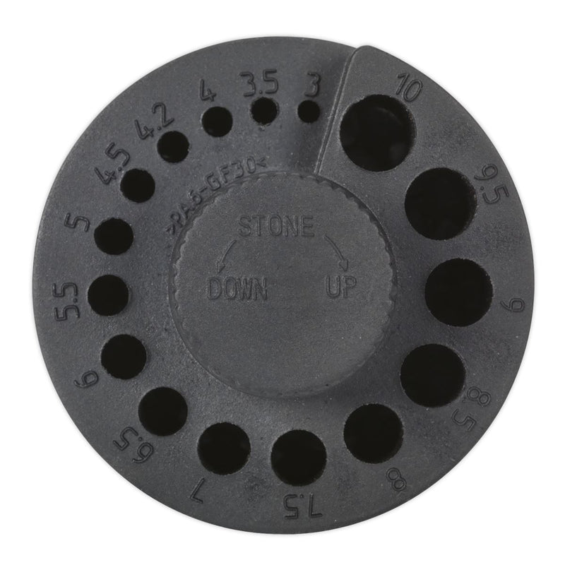 Sealey Drill Bit Sharpener Manual 43mm Collar 3-10mm HSS Cobalt Bits Sharpening Sealey  - Dynamic Drive