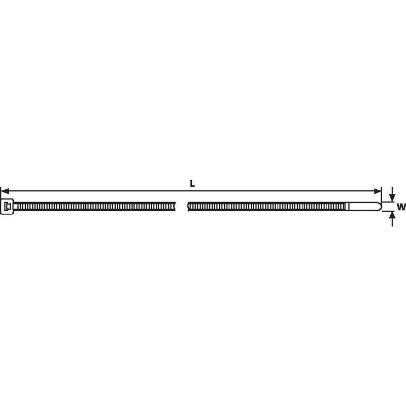 Connect Hellermann Natural Cable Tie 100mm x 2.5mm T18R 100pc 30280 Tool Connection - Dynamic Drive