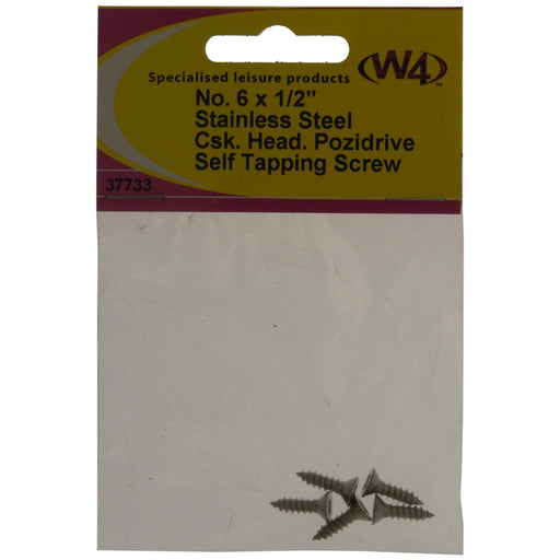 MDS1203 W4 No 6 1/2 Stainless Steel Self Tapping Counter Sunk Screw 37733 W4 - Dynamic Drive