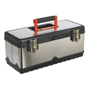 Sealey Stainless Steel Toolbox 505mm with Tote Tray AP505S Sealey - Dynamic Drive