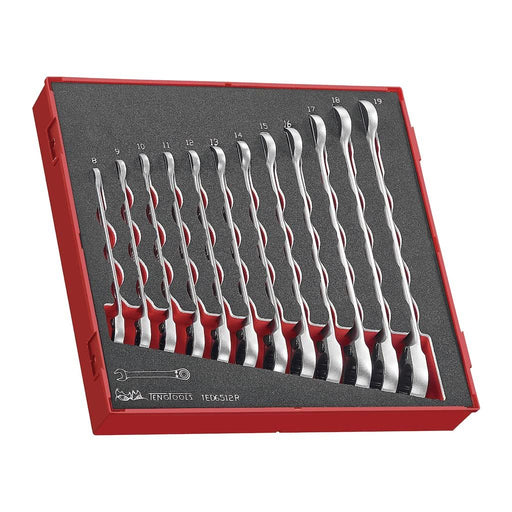 Teng Tools Ratcheting Combination Spanner Set R FOAM2 12 Pieces Teng Tools - Dynamic Drive