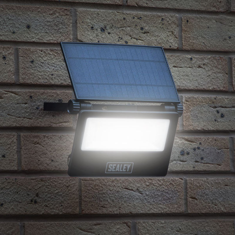 Sealey Extra-Slim Solar Floodlight with Wall Bracket 30W SMD LED LED30S Sealey - Dynamic Drive