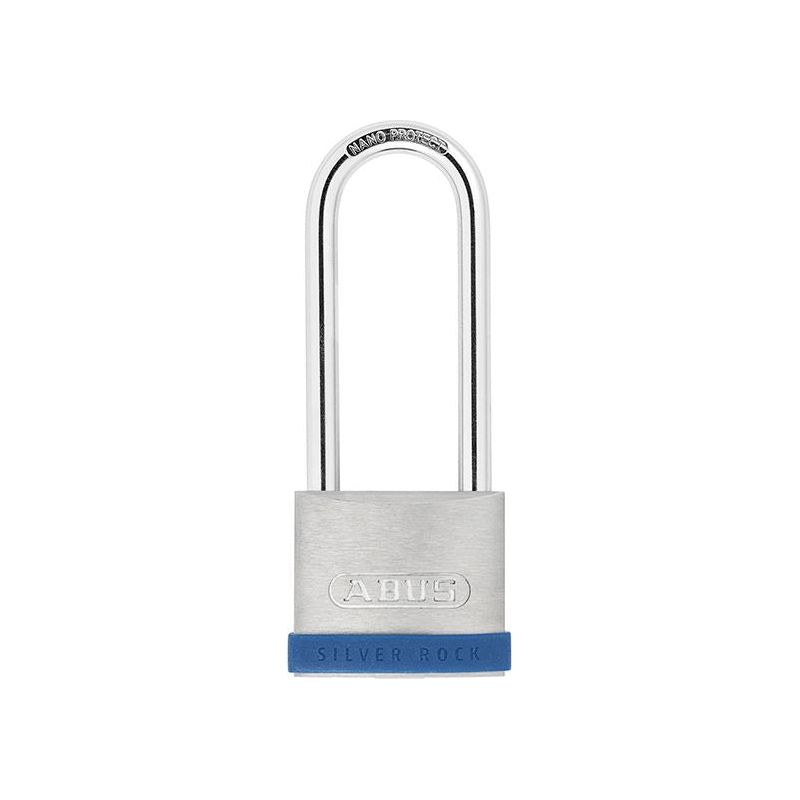 Abus Mechanical 50mm Silver Rock™ 5 Padlock Long Shackle 80mm ABUS Mechanical - Dynamic Drive