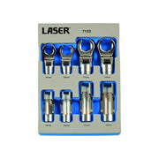 Laser Window Socket & Crows Foot Wrench Set 3/8"D 8pc 7152 Laser - Dynamic Drive