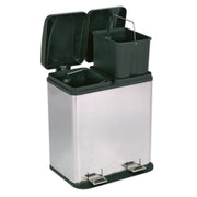 Sealey Pedal Bin Recycling 40L Stainless Steel BM73 Sealey - Dynamic Drive