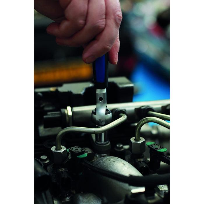 Laser Swivel Head Ratchet 1/4"D 3981 Laser - Dynamic Drive