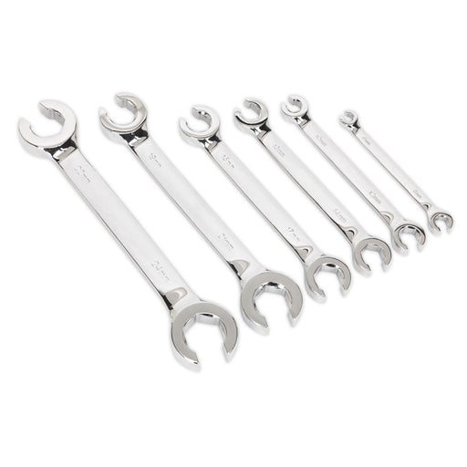Sealey Flare Nut Spanner Set 6pc Metric S0767 Siegen by Sealey - Dynamic Drive
