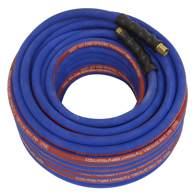 Sealey Extra-Heavy-Duty Air Hose with 1/4"BSP Unions 30m x 10mm AH30R/38 Sealey - Dynamic Drive