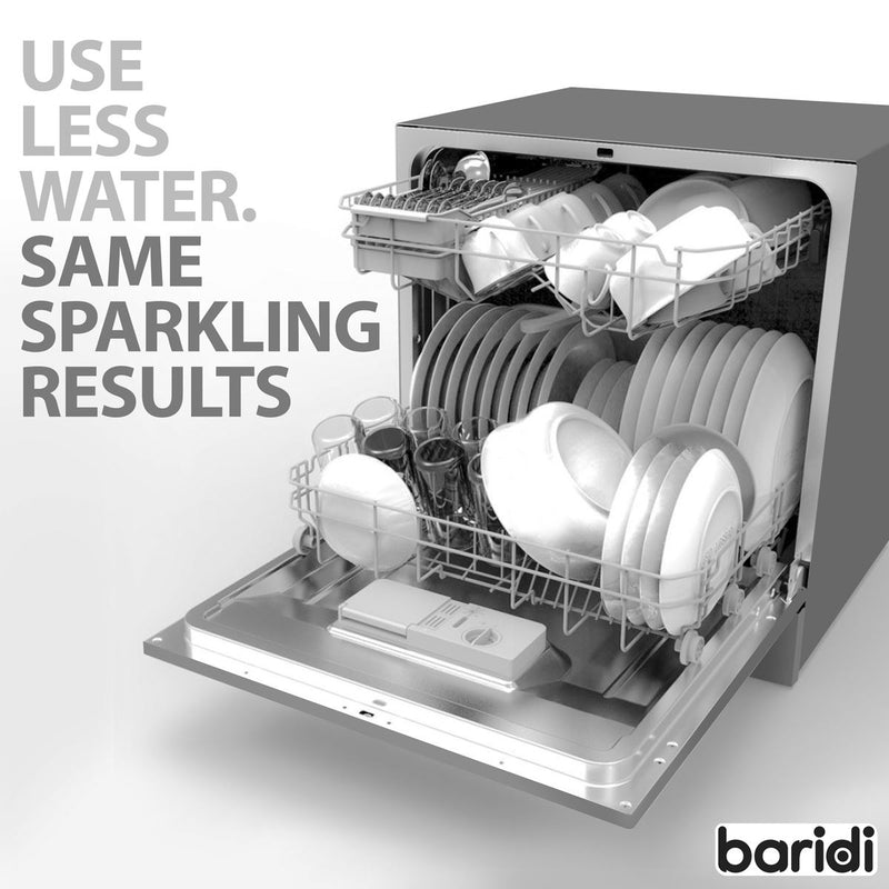 Baridi Tabletop Dishwasher 8 Place Settings 8L Capacity - Silver DH87 Baridi - Dynamic Drive