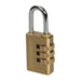 Silverline Combination Padlock Brass 3-Digit Silverline - Dynamic Drive