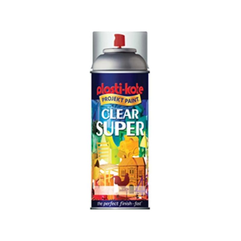 Plastikote Gloss Super Spray Clear 400ml PlastiKote - Dynamic Drive
