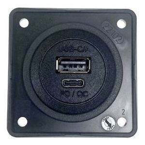 Berker Twin Usb-A Usb-C Socket Anthracite 21239A Berker - Dynamic Drive