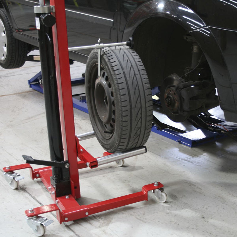 Sealey Wheel Removal/Lifter Trolley 80kg Quick Lift WD80 Sealey - Dynamic Drive