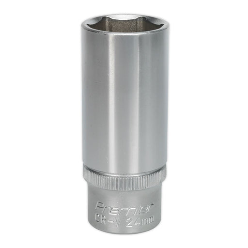Sealey WallDrive Socket 24mm Deep 1/2"Sq Drive S1224D Sealey - Dynamic Drive