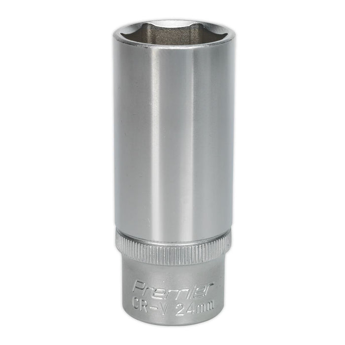Sealey WallDrive Socket 24mm Deep 1/2"Sq Drive S1224D Sealey - Dynamic Drive