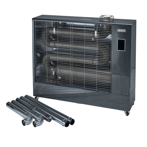 Draper 230V Far Infrared Diesel Heater with Flue Kit, 67,500 BTU/19.8kW 18104 Draper - Dynamic Drive