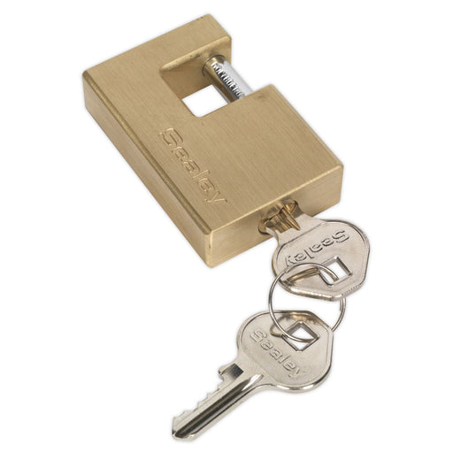 Sealey Brass Shutter Padlock 56mm Sealey - Dynamic Drive