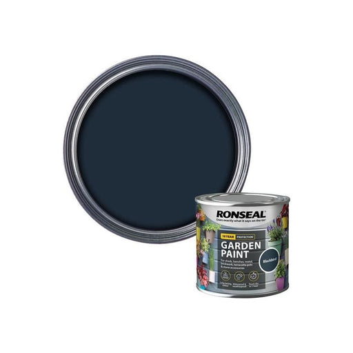 Ronseal Garden Paint Blackbird 250ml Ronseal - Dynamic Drive