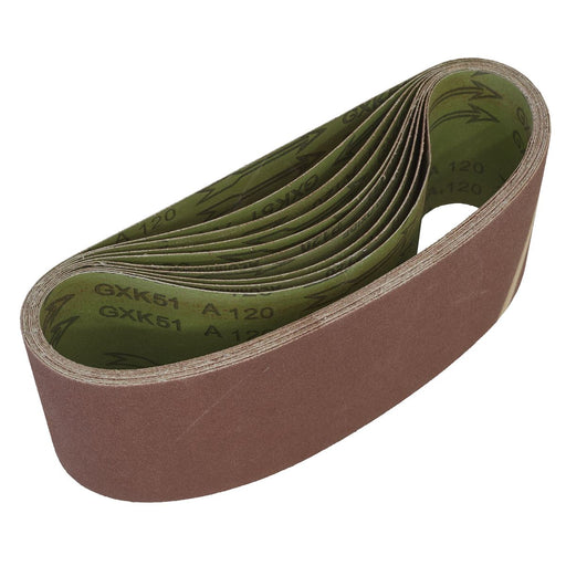 Sealey Sanding Belt 100 x 610mm 120Grit Pack of 10 WSB61120 Sealey - Dynamic Drive