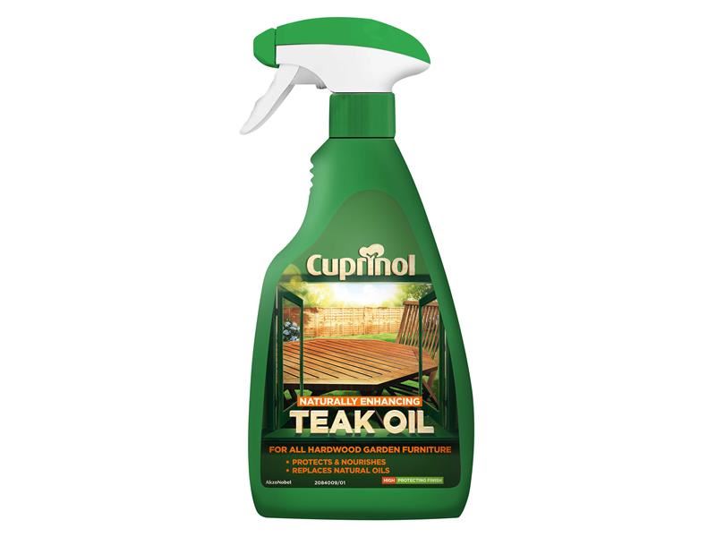 Cuprinol Naturally Enhancing Teak Oil Clear Spray 500ml Cuprinol - Dynamic Drive