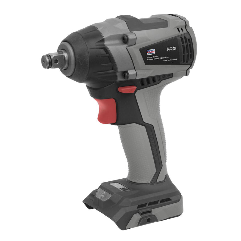 Sealey Brushless Impact Wrench 20V SV20 Series 1/2"Sq Drive 300Nm Body Only Sealey - Dynamic Drive