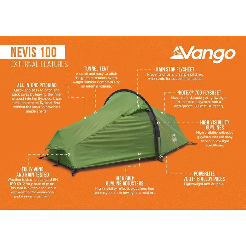 Vango Nevis 100 Tent Pamir Green Vango - Dynamic Drive