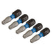 Draper Expert TX-STAR Impact Screwdriver Bits, T25 x 25mm, 1/4" Hex (Pack of 5) Draper - Dynamic Drive