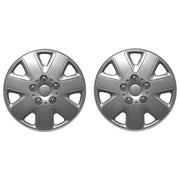 Pair Of Silver 14" Universal Caravan Wheel Trims Hub Caps Streetwize  - Dynamic Drive
